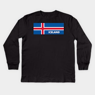 Iceland in Icelandic Flag Kids Long Sleeve T-Shirt